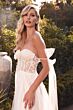 LaDivine CD964W Lace-Up Sides Bow-Tie Strap Wedding Dress
