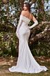 LaDivine CD986WC One-Shoulder Ruched Plus Size Bridal Dress