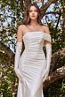 LaDivine CD986WC One-Shoulder Ruched Plus Size Bridal Dress