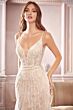 LaDivine CDS401 Illusion Side Low V-Back Bridal Gown