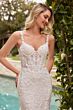 LaDivine CDS432W Lace Train Illusion Bodice Bridal Gown