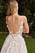 LaDivine CDS436W Scoop Back Illusion Sides Wedding Gown