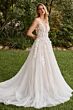 LaDivine CDS436W Scoop Back Illusion Sides Wedding Gown