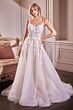 LaDivine CDS477W Floral Appliques Corset Top Wedding Dress