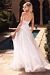 LaDivine KC897W V-Neck Illusion Bodice Wedding Dress