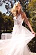 LaDivine KC897W V-Neck Illusion Bodice Wedding Dress