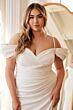 LaDivine KV1057WC Off-The-Shoulder Neck Plus Size Bridal Gown