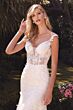 LaDivine TY01 Fit-And-Flare Plunging Neck Bridal Gown