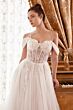 LaDivine WN307 Off-The-Shoulder Neck Basque Waist Bridal Dress