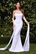 Ladivine 7433W Strapless Cowl Neck Wedding Dress