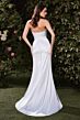 Ladivine 7451W High Satin Strapless Satin Bridal Gown