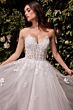 Ladivine C148W Applique Bodice Strapless A-Line Wedding Dress