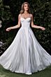 Ladivine CD337W Spaghetti Strap Pleated Skirt Wedding Dress