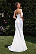 Ladivine CD355W Strapless Cowl Neck High Slit Dress