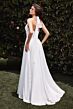 Ladivine CD372W Halter Neck Ruched Waist A-Line Wedding Gown