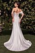 Ladivine CD804W One-Shoulder Lace Bodice Wedding Gown