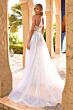 Ladivine CD931W Tulle Overskirt Illusion Bodice Bridal Gown