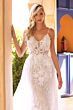 Ladivine CD931W Tulle Overskirt Illusion Bodice Bridal Gown