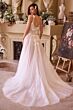 Ladivine CDS498W Scoop Back Floral Applique A-Line Bridal Dress