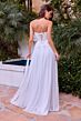 LaDivine CD395W Ruched with Neck Scarf Wedding Dress