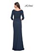La Femme 31705 Ruched Back Faux-Wrap Skirt Dress