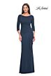 La Femme 31705 Ruched Back Faux-Wrap Skirt Dress