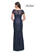 La Femme 31709 Short Sleeve Embellished Dress