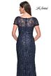 La Femme 31709 Short Sleeve Embellished Dress