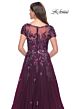 La Femme 31712 Illusion Bateau Neck A-Line Dress