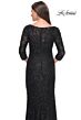 La Femme 31721 Illusion Sleeve Beaded Lace Dress