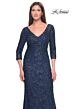 La Femme 31721 Illusion Sleeve Beaded Lace Dress