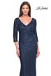 La Femme 31721 Illusion Sleeve Beaded Lace Dress