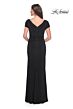 La Femme 31773 Ruched Bodice Short Sleeve Dress