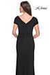 La Femme 31773 Ruched Bodice Short Sleeve Dress
