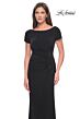 La Femme 31773 Ruched Bodice Short Sleeve Dress