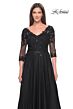 La Femme 31776 Illusion Sleeve A-Line Dress