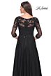 La Femme 31776 Illusion Sleeve A-Line Dress