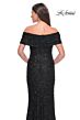 La Femme 31778 Off-The-Shoulder Beaded Lace Dress