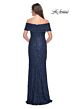 La Femme 31778 Off-The-Shoulder Beaded Lace Dress