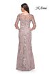 La Femme 31796 Sheer Sleeve Beaded Lace Dress