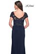 La Femme 31805 Scoop Back Short Sleeve Dress