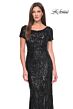 La Femme 31852 Scoop Neck Short Sleeve Dress