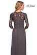 La Femme 23244 Knot Waist Lace Sleeves Dress
