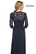 La Femme 23244 Knot Waist Lace Sleeves Dress