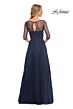 La Femme 24894 Illusion Sleeves Embellished Dress