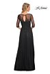 La Femme 24894 Illusion Sleeves Embellished Dress
