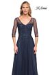 La Femme 24894 Illusion Sleeves Embellished Dress