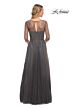La Femme 24894 Illusion Sleeves Embellished Dress
