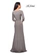 La Femme 25148 Sweetheart Neck Three Quarter Sleeve Dress