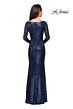La Femme 25331 Long Sleeves Sequin Dress
